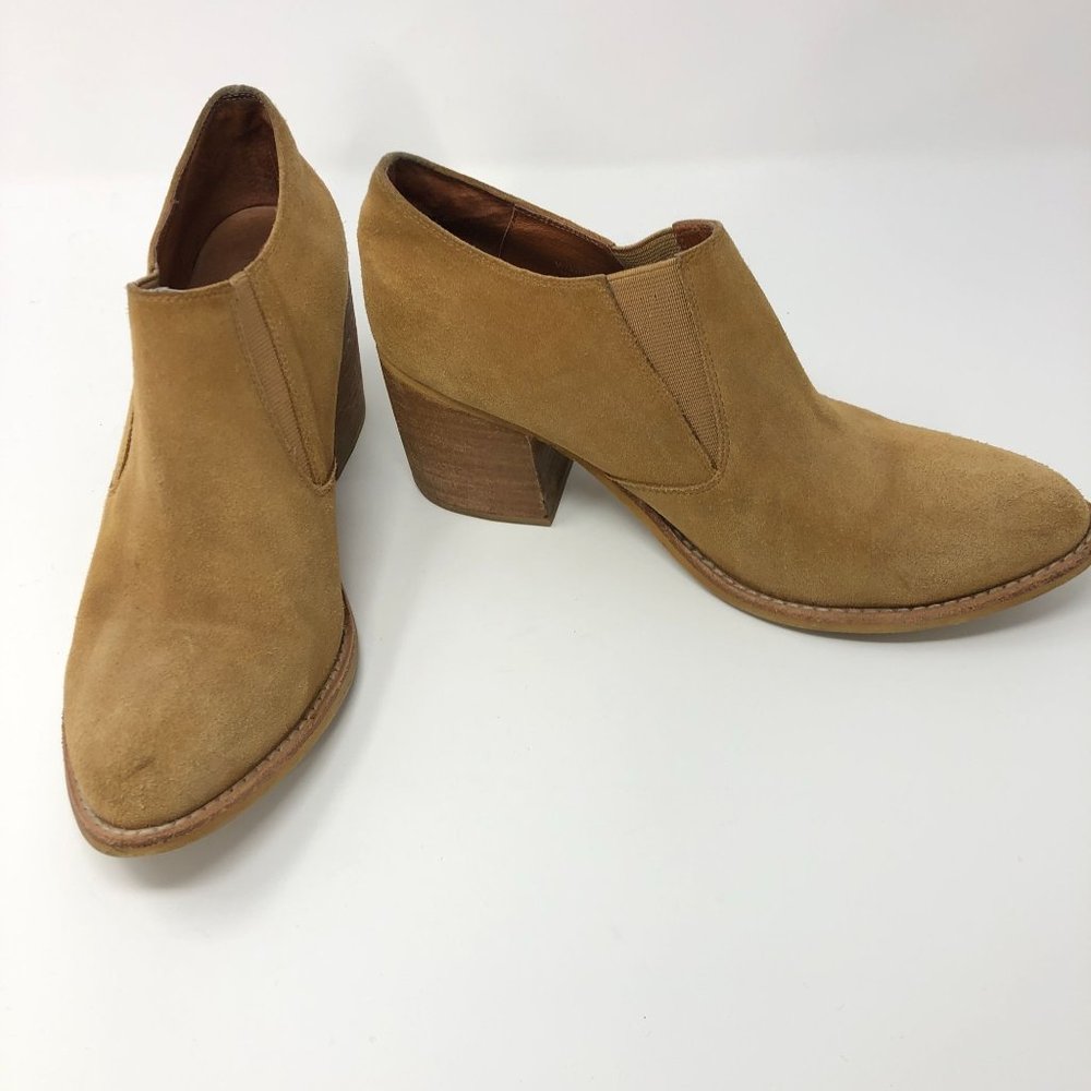 Jeffrey Campbell Memphis Size 9 Suede Block Heeled Booties Boots Shoes‎ Boot